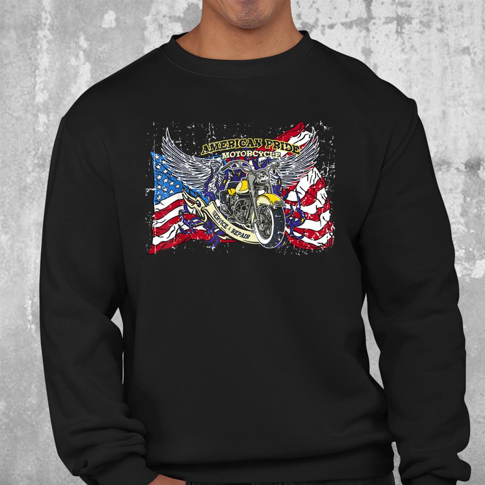 American Pride Motorcycles Motorcycle Bike Chopper Biker Shirt