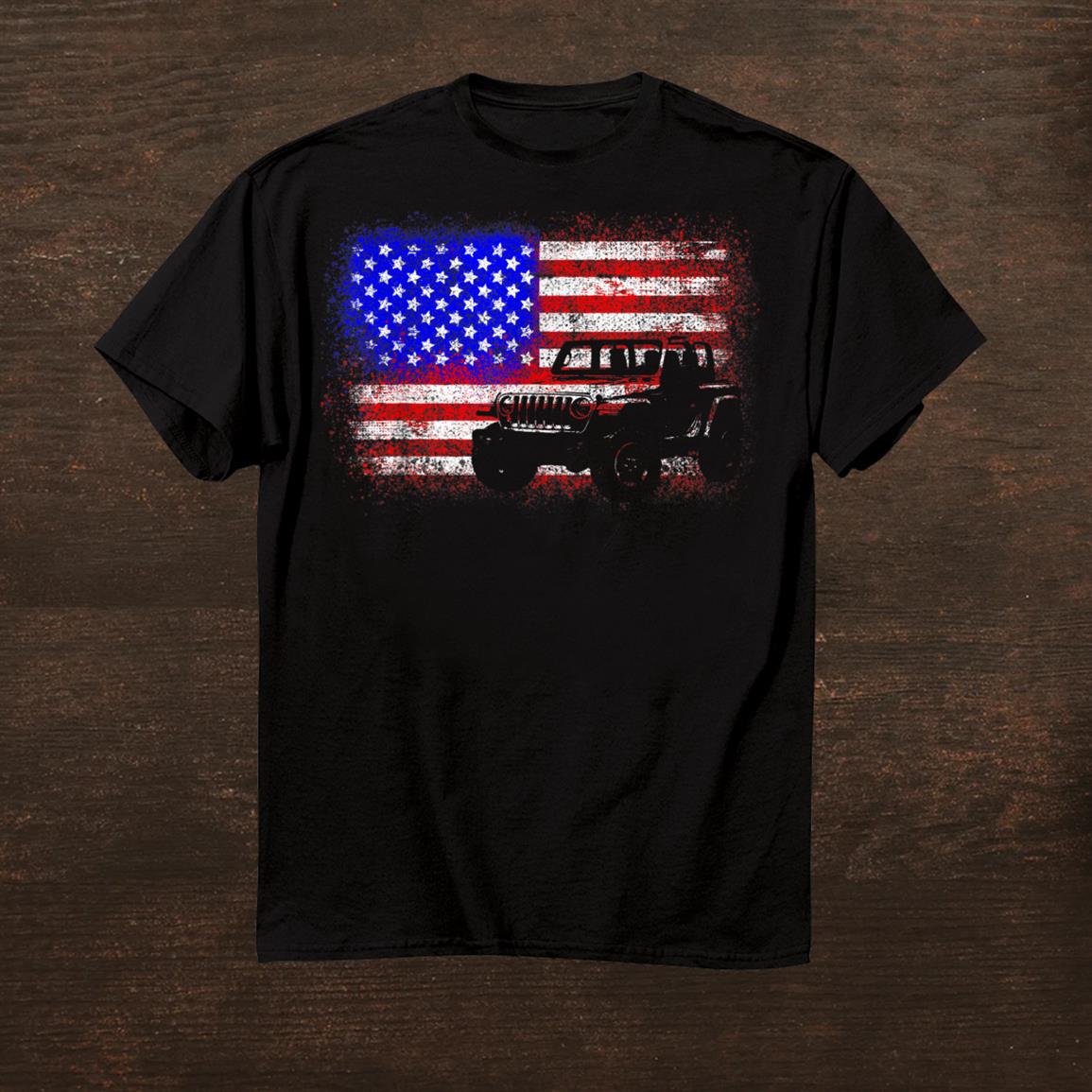 American Us Flag 4x4 Off Road Shirt – Fantasywears