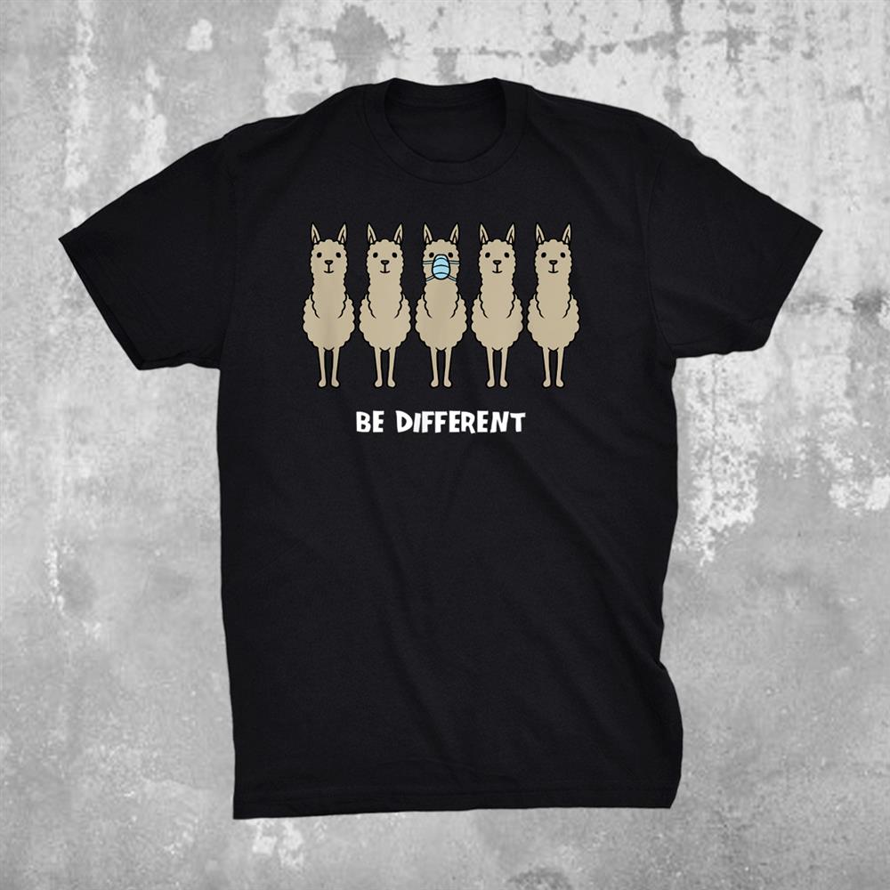 Be Different Lama Alpaca Mask System Critic Shirt