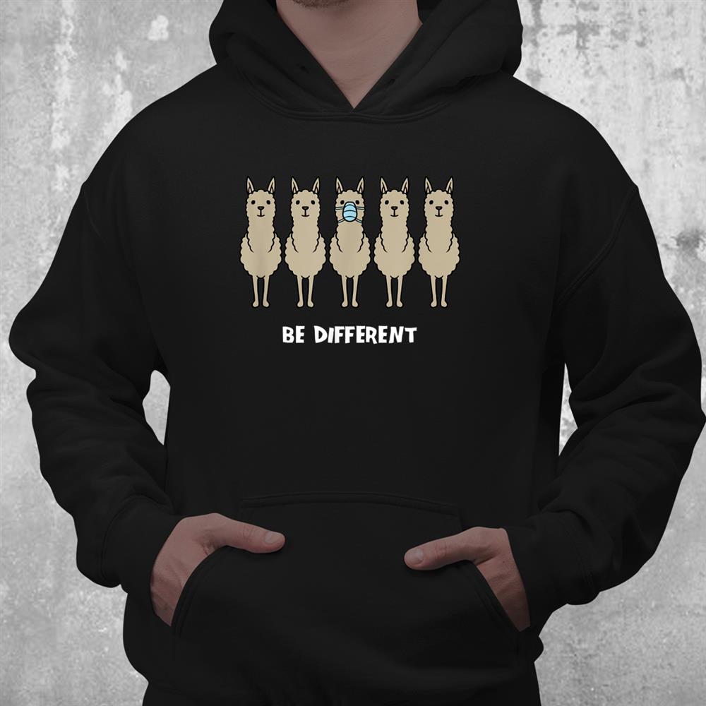 Be Different Lama Alpaca Mask System Critic Shirt