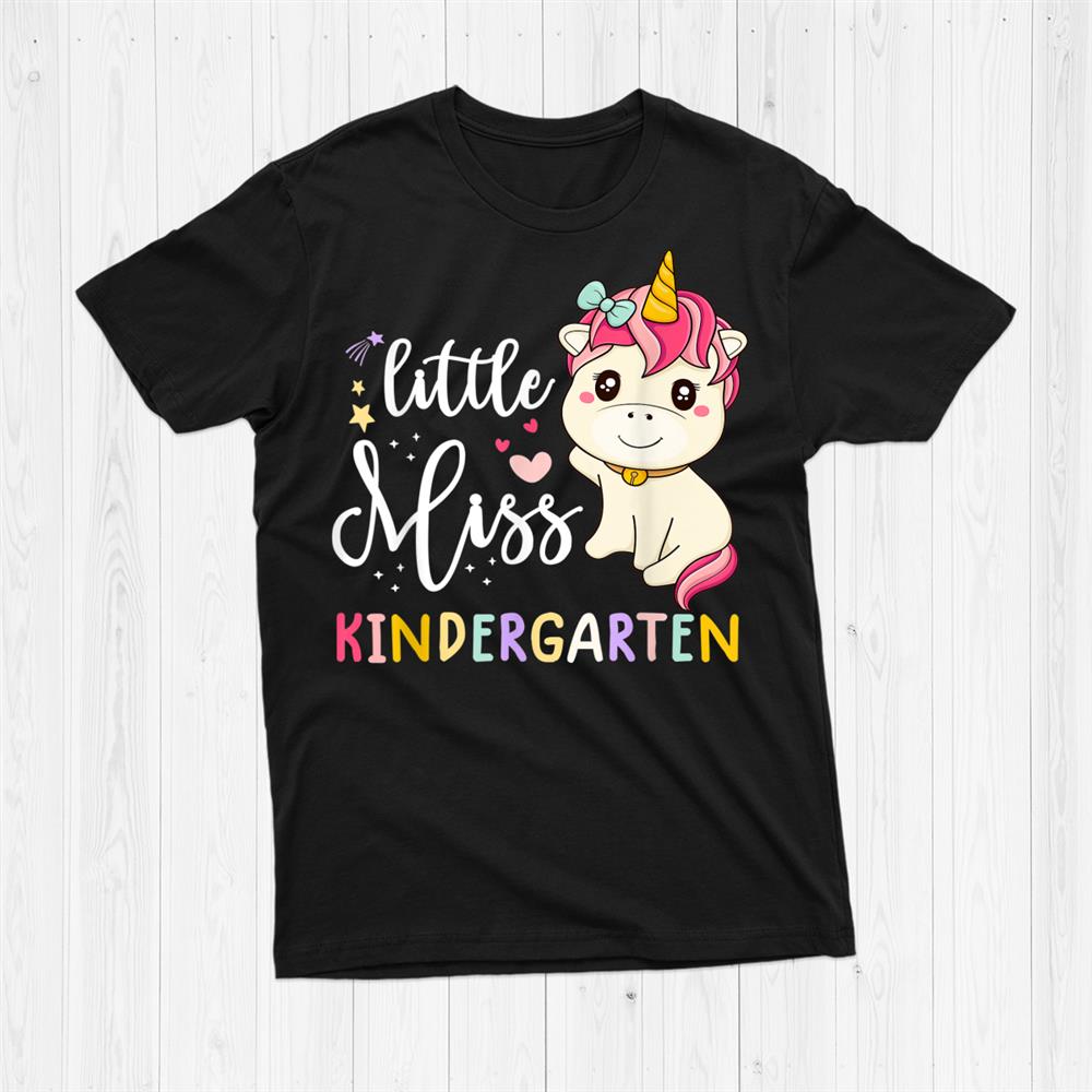 First Day Of School Shirt For Girls Little Miss Kindergarten Shirt ...