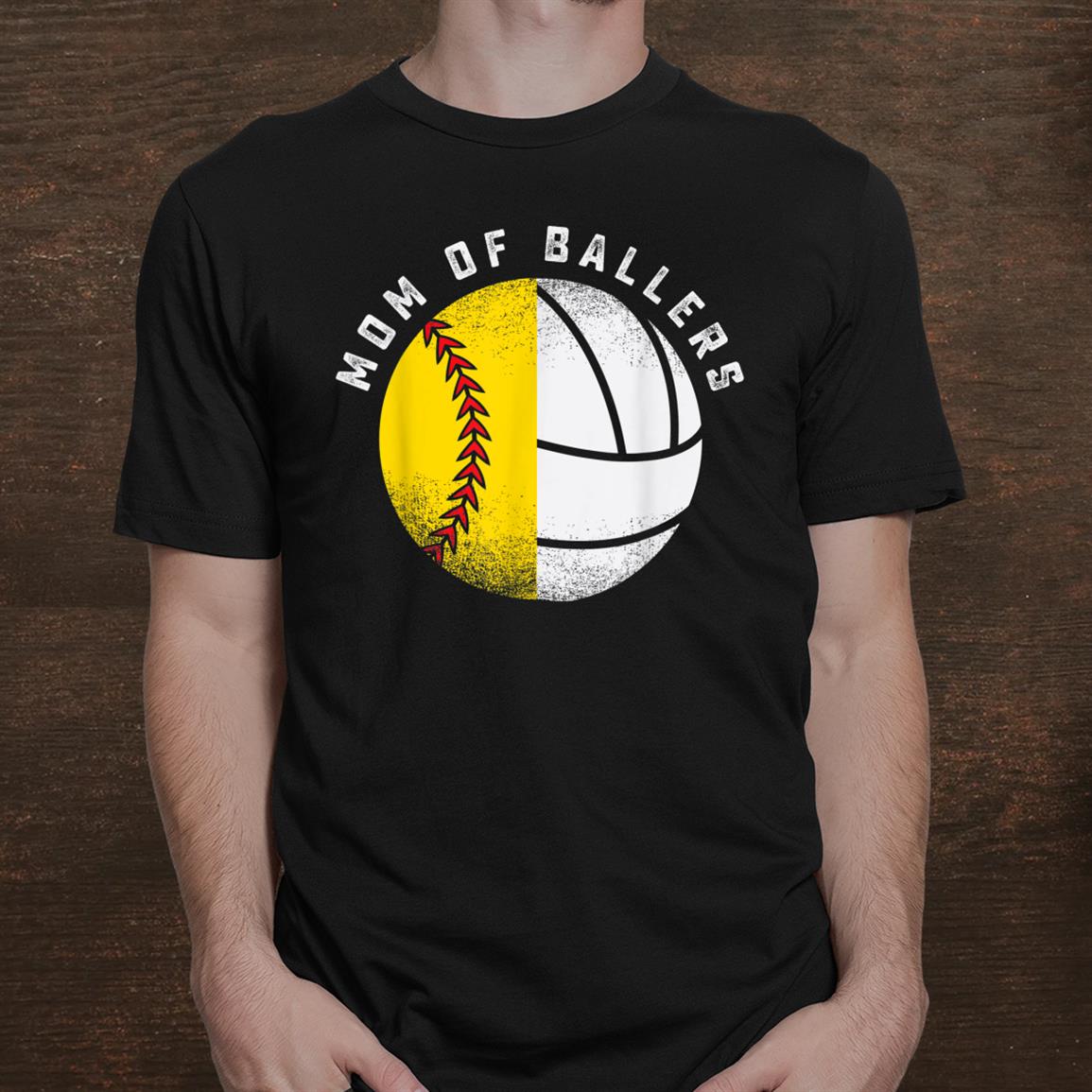 Funny Mom Of Ballers Cute Softball Volleyball Player Shirt Funny Mom Of Ballers Cute Softball Volleyball Player Shirt