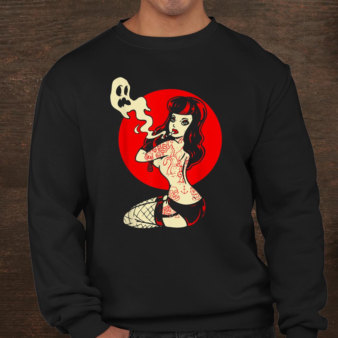 Horror Art Sexy Goth Girl Burlesque Psychobilly Punk Art Shirt Horror Art Sexy Goth Girl Burlesque Psychobilly Punk Art Shirt
