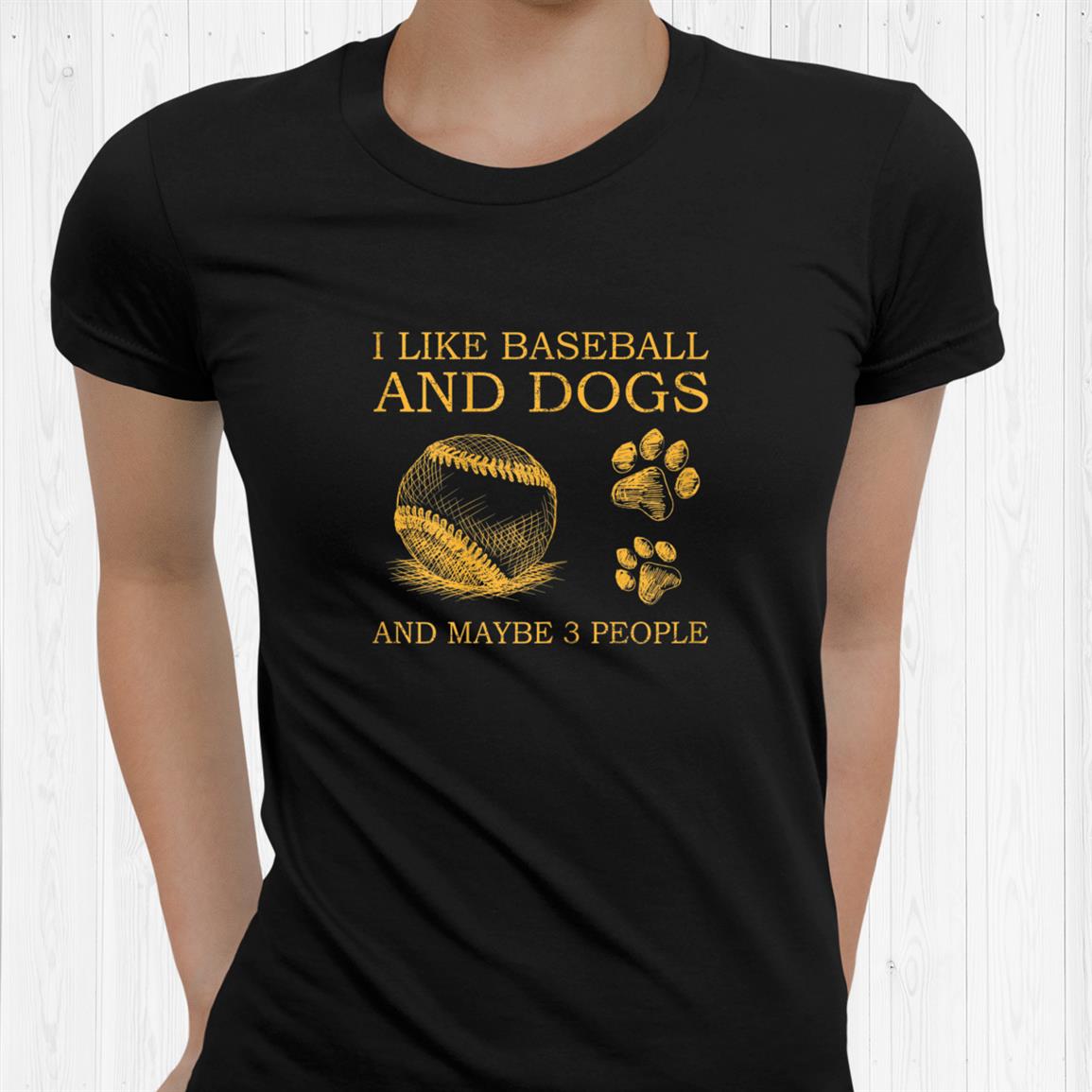 I Like Baseball And Dogs And Maybe 3 People Shirt