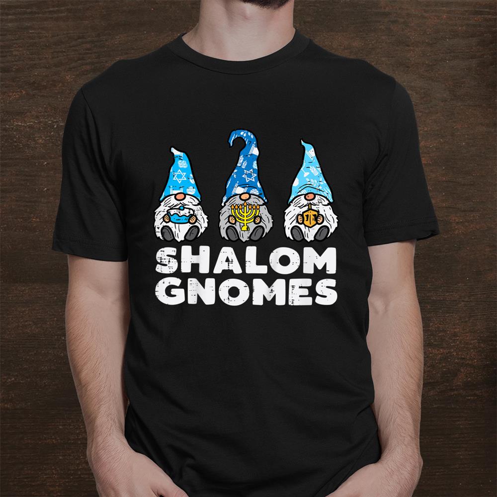 Shalom Gnomes Funny Jew Hanukkah Pajamas Chanukah Pjs Shirt