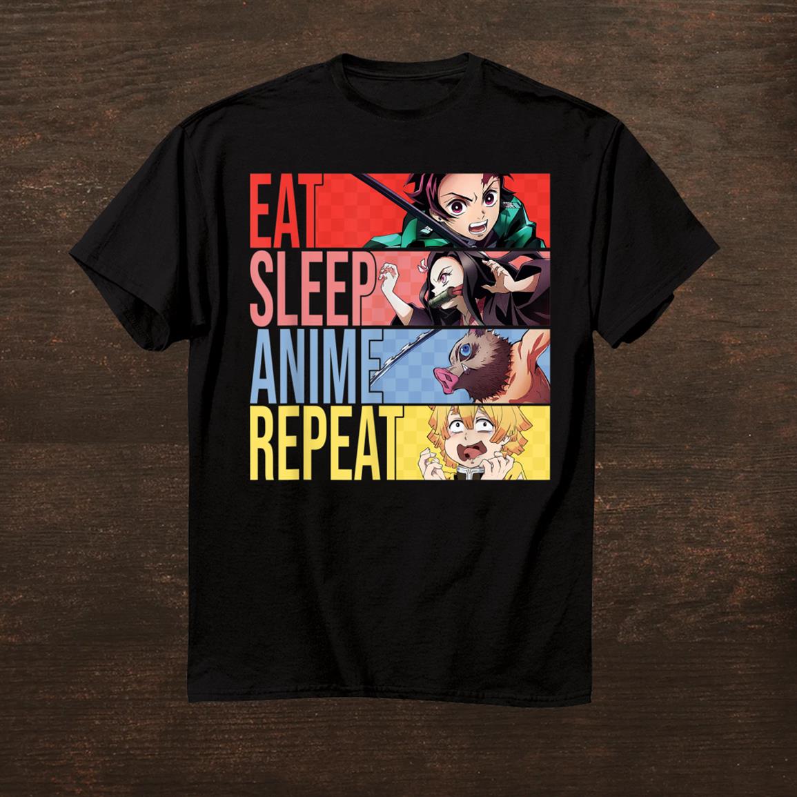 Slayer Demon Eat Sleep Anime Repeat Funny Shirt