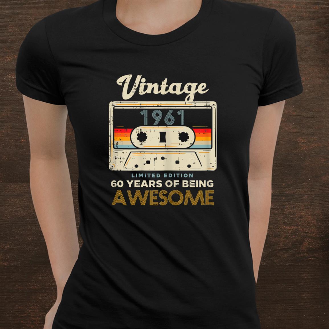 Vintage 1961 Cassette Tape 60 Awesome 60th Birthday Shirt – Fantasywears
