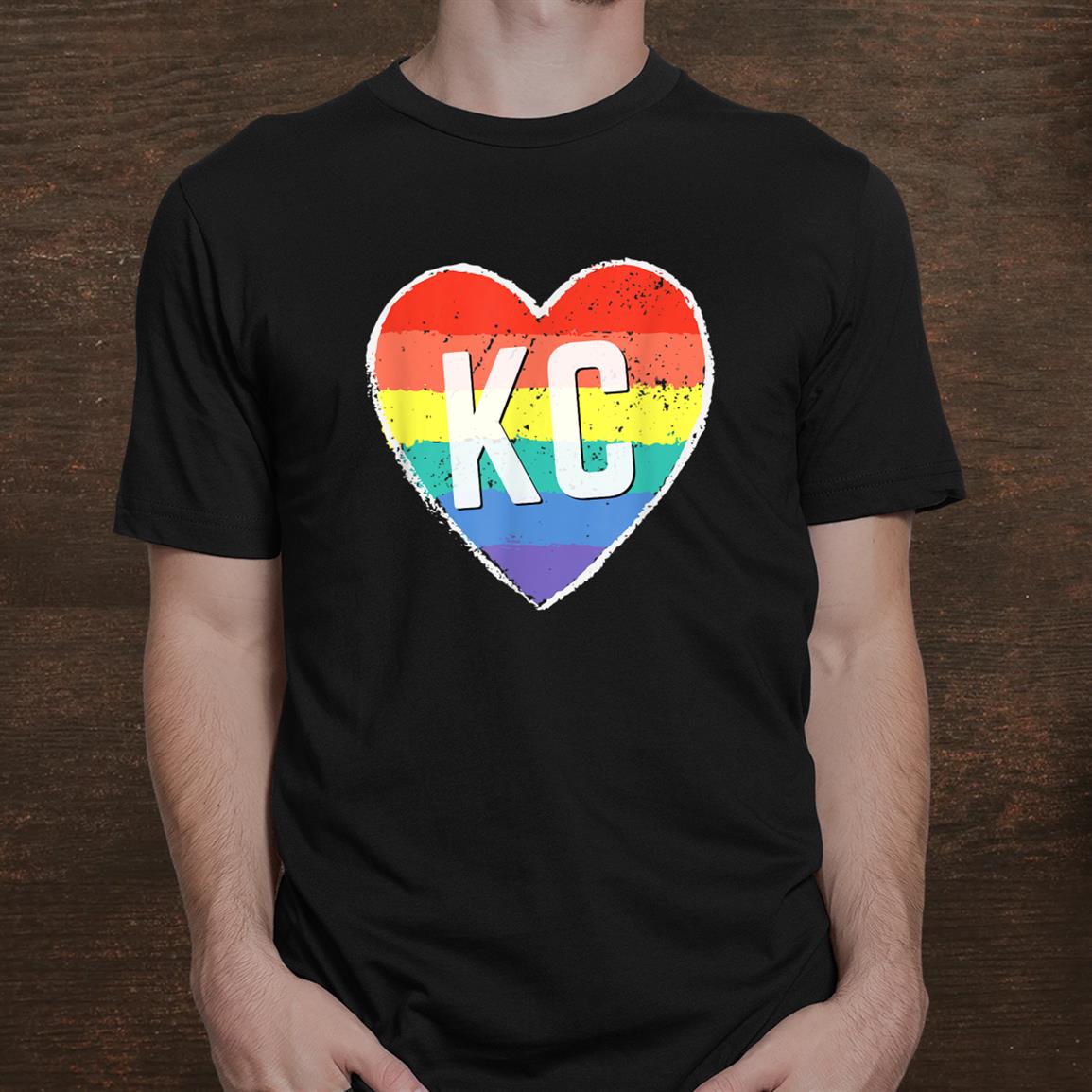 Vintage Rainbow Heart Kc Shirt Vintage Rainbow Heart Kc Shirt
