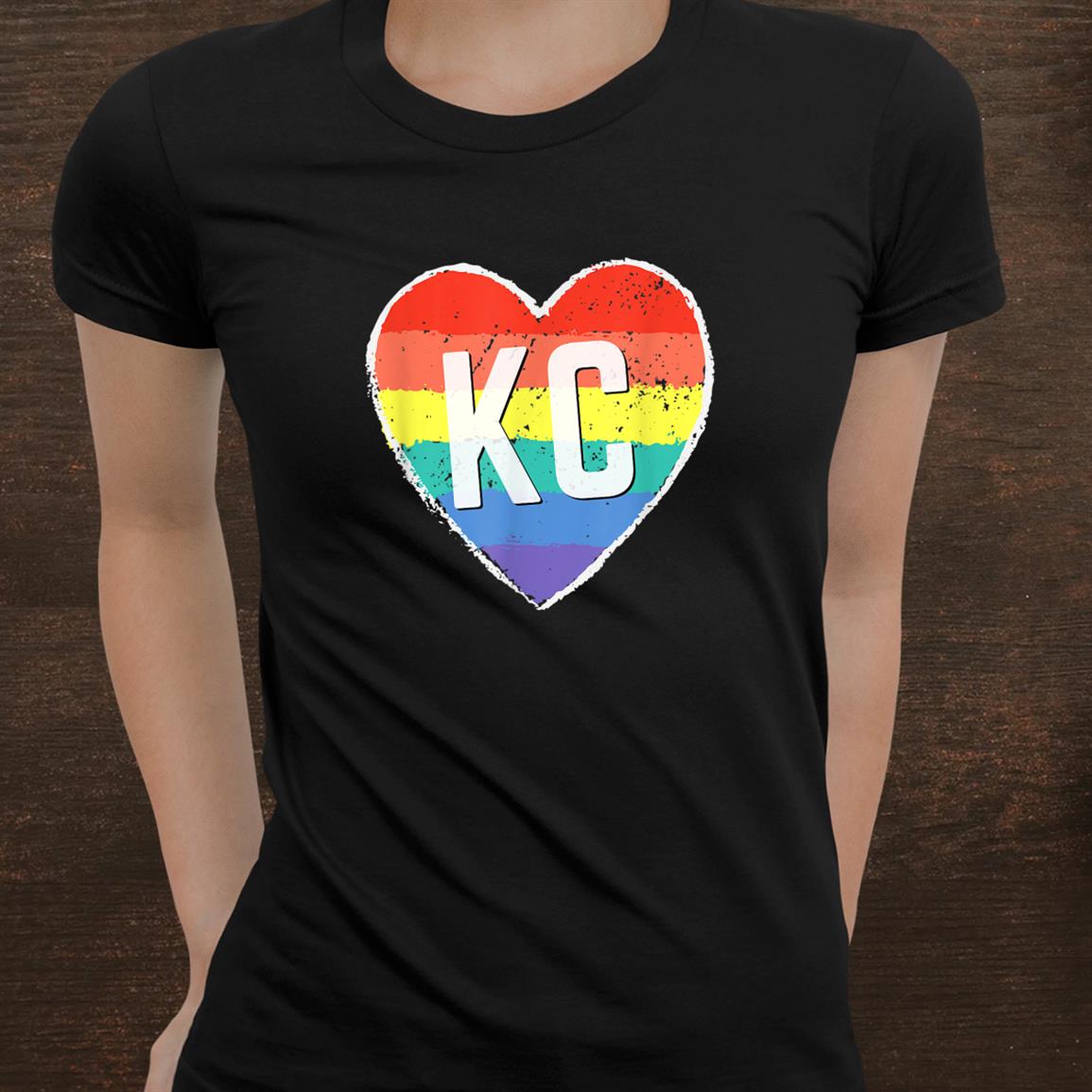 Vintage Rainbow Heart Kc Shirt Vintage Rainbow Heart Kc Shirt
