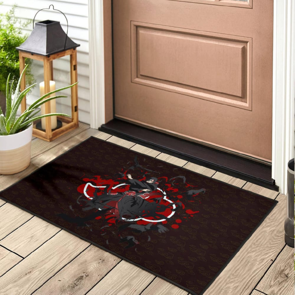 Naruto Anime Itachi Uchiha Power Crow Fading Doormat Fantasywears