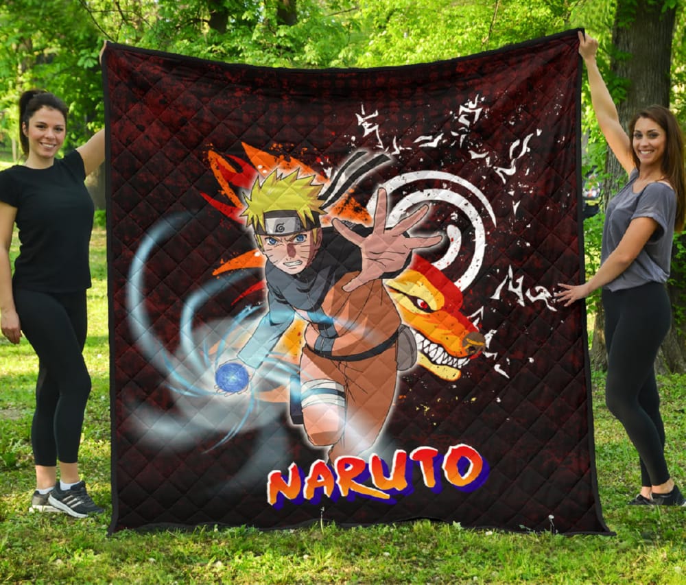 Naruto Anime ruto Sharingan With Kurama Eight Trigrams Seal Quilt