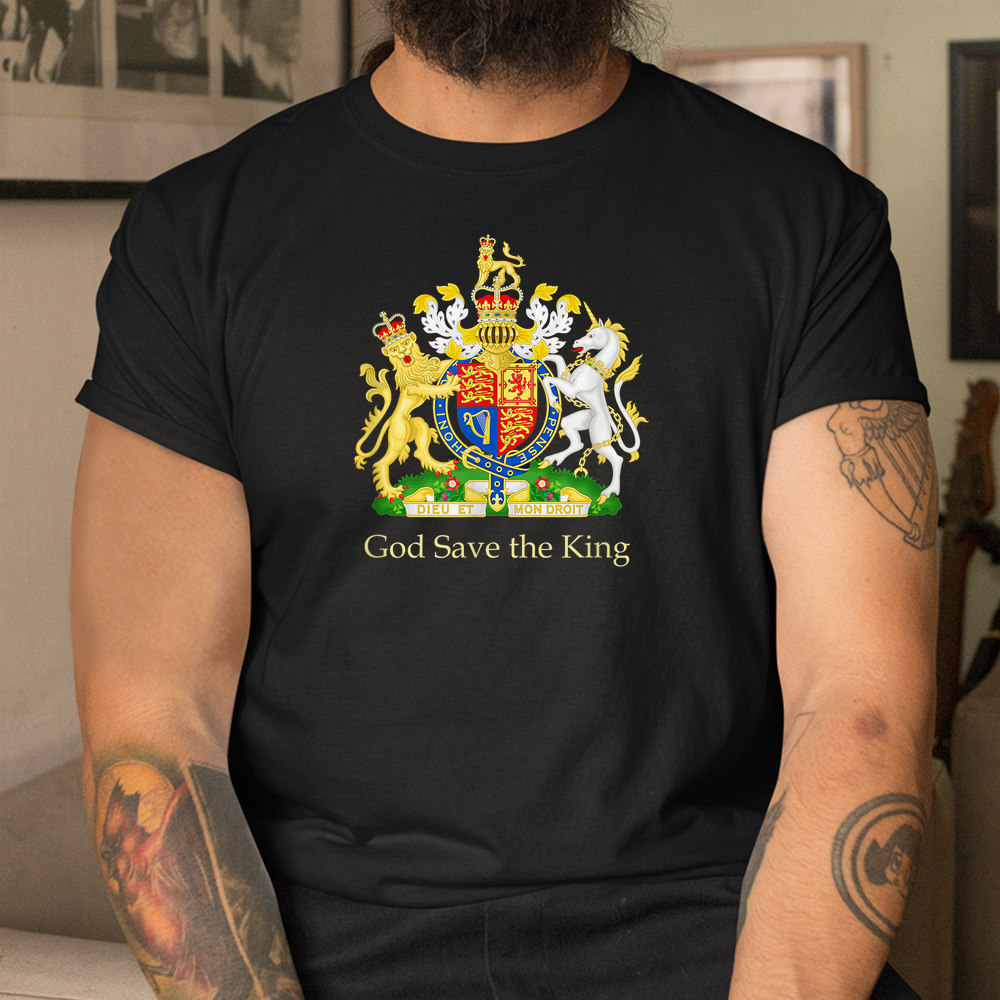 God Save The King Royal Coat Of Arms Emblem Shirt God Save The King Royal Coat Of Arms Emblem Shirt