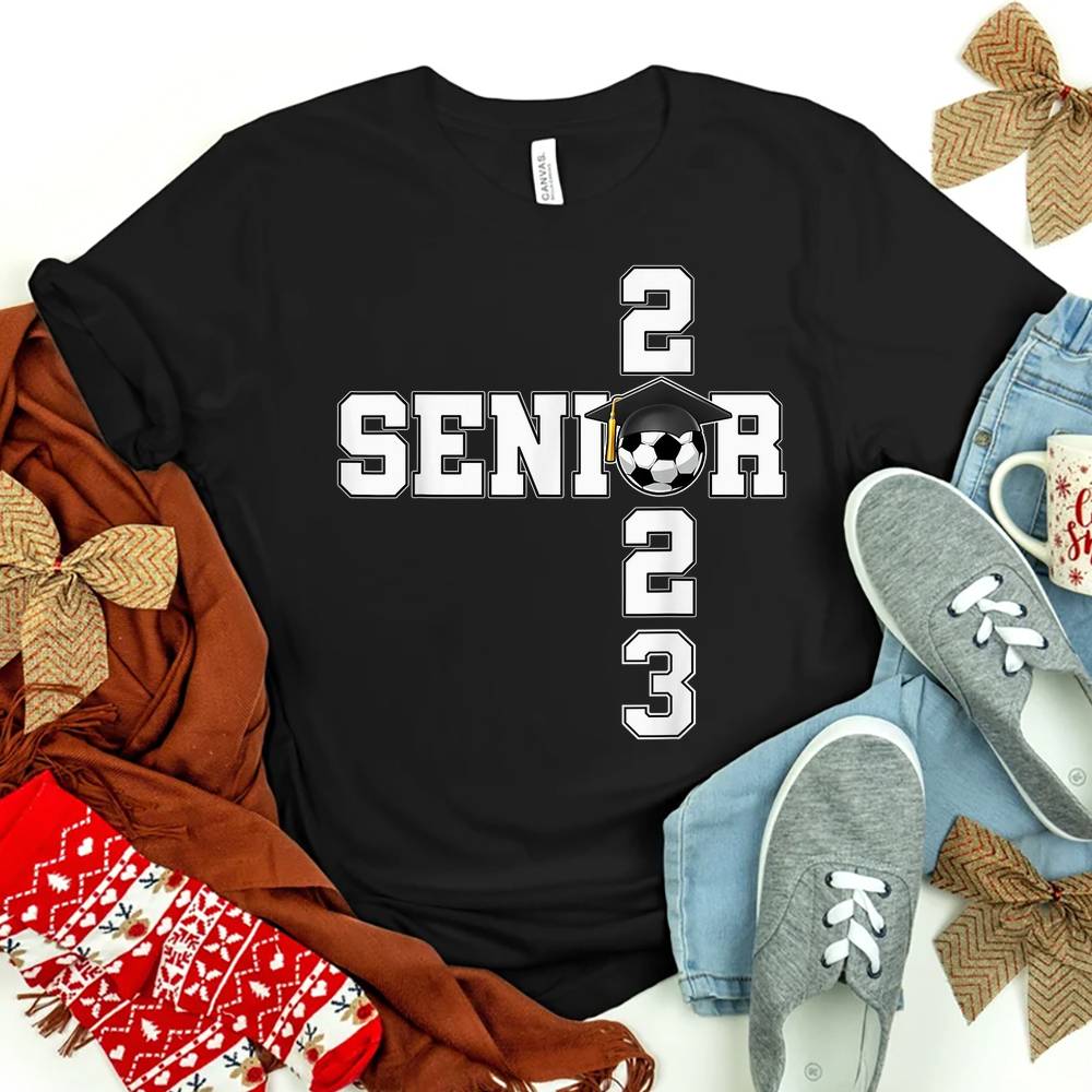 Senior 2023 Soccer Player Class Of 2023 Football Graduation Shirt 